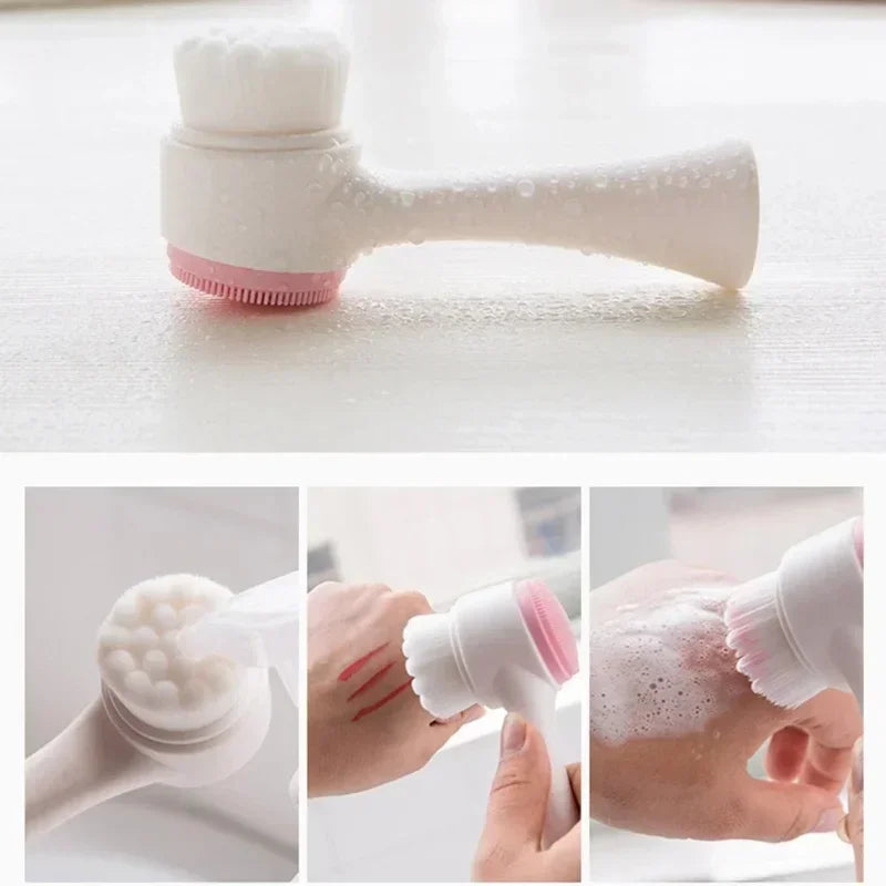 Dual-Action Facial Cleansing Brush