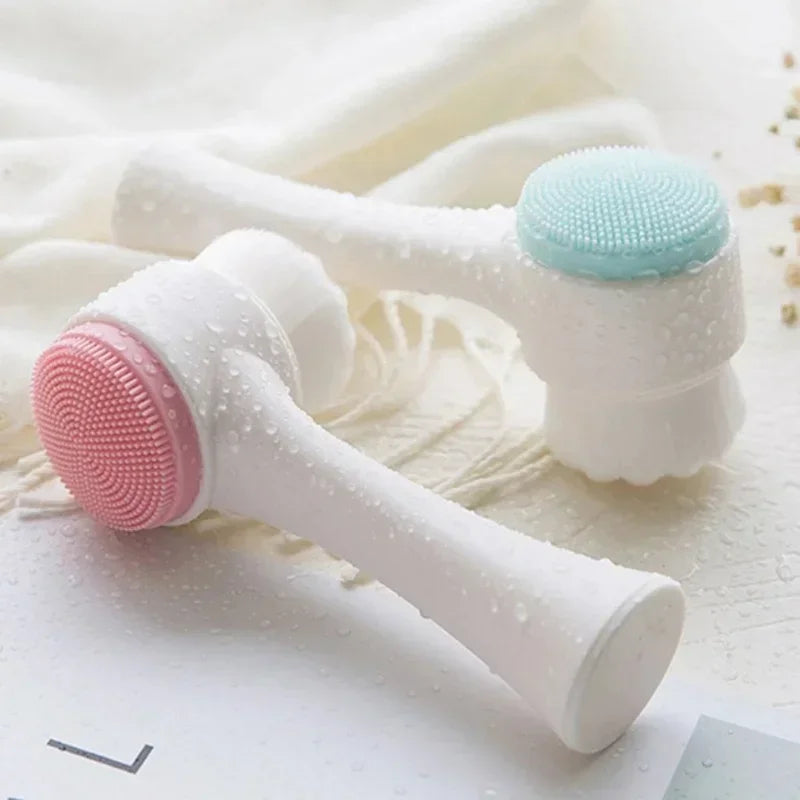 Dual-Action Facial Cleansing Brush
