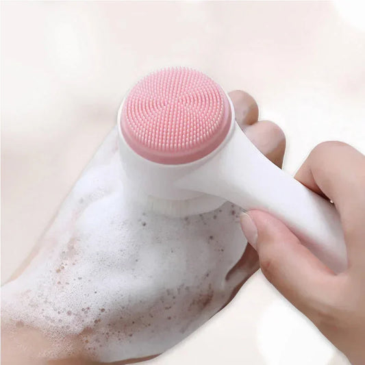 Dual-Action Facial Cleansing Brush